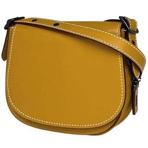 Coach Leather Shoulder Bag, Crossbody, Yellow, 55036, Women's